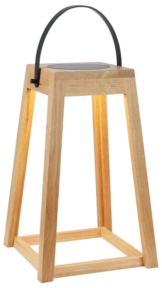 Hnedý vonkajší solárny LED lampáš na USB (výška 54 cm) Nordic – Markslöjd