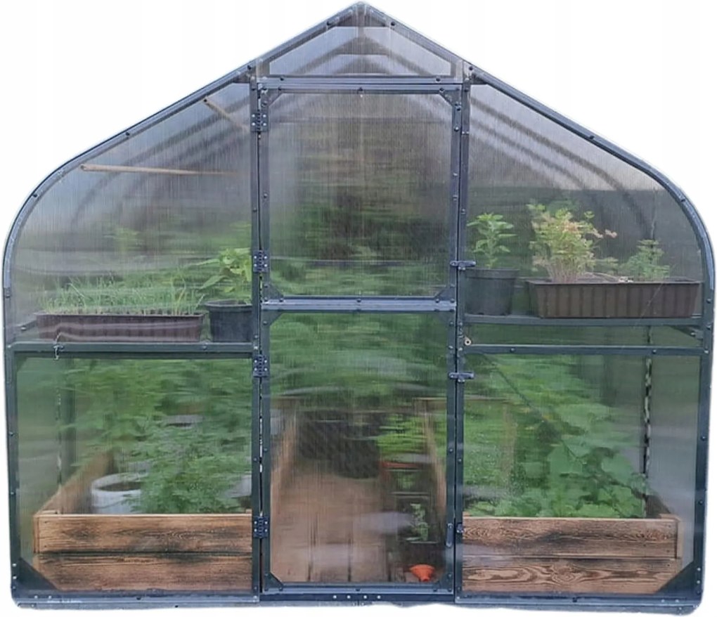 Polykarbonátový Skleník Tunel 5M2 250X200 Ptf Poľsko Grafitová Hliníková