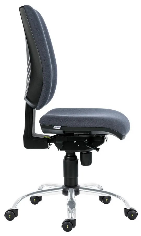 Pracovná stolička Sync Antistatic bez podrúčok, sivá