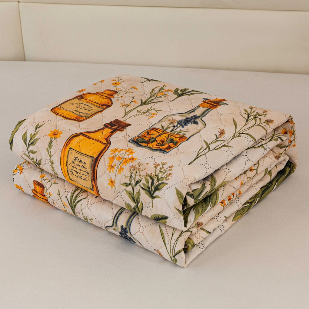 Prehoz na posteľ APOTHECARY, krémový Rozmer: 220 x 240 cm