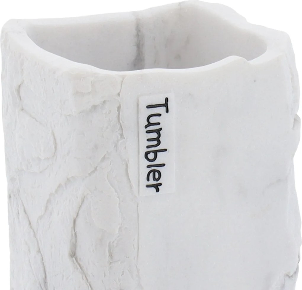 Sada kúpeľňových doplnkov Paola, biela/s čiernymi prvkami