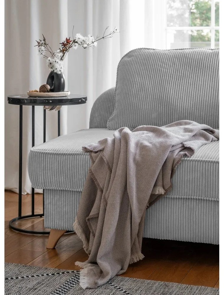 Svetlosivá menčestrová leňoška (pravý roh) Chic Charlotte – Miuform