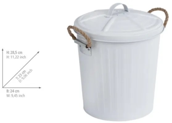 WENKO 23703100 - Kôš GARA 24x28,5 cm biela