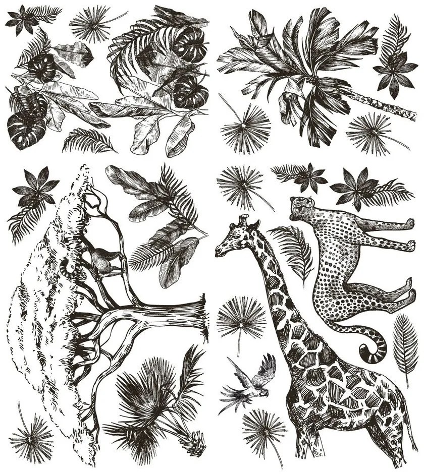 Dekoratívne samolepky na stenu Ambiance Savanna