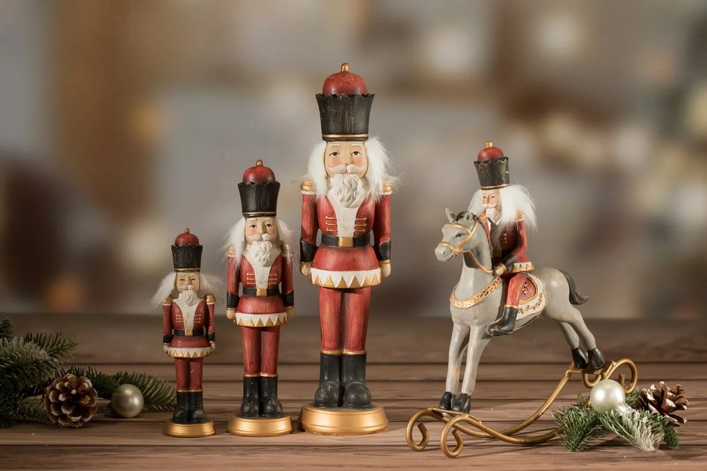 VIANOČNA FIGÚRKA NUTCRACKER 18CM VIACFAREBNÁ
