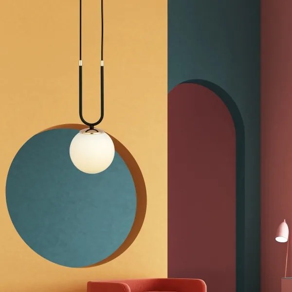 Luster na lanku GLAM 1xE14/10W/230V čierna