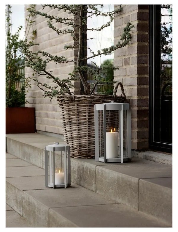 Svetlosivý LED lampáš na USB (výška 35 cm) Firefly – Zone