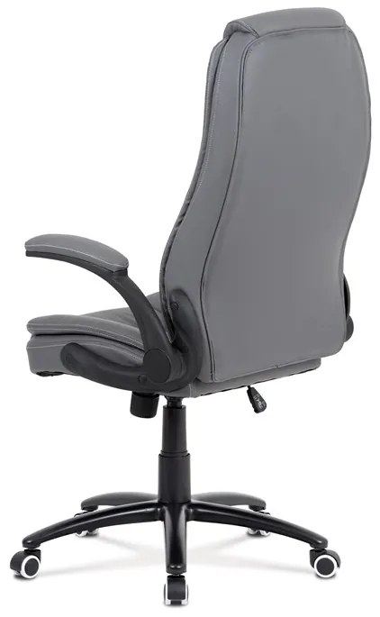 BONTEC Kancelárske kreslo, hojdací mechanizmus, šedá ekokoža, KA-G301 GREY Farba: Šedá
