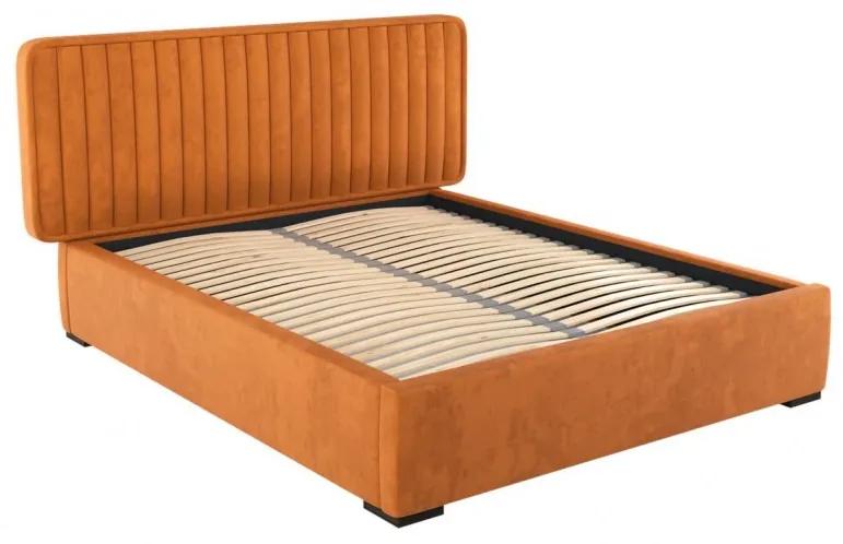 Čalúnená posteľ 160x200 cm Arianna (oranžová). Vlastná spoľahlivá doprava až k Vám domov. 1041280