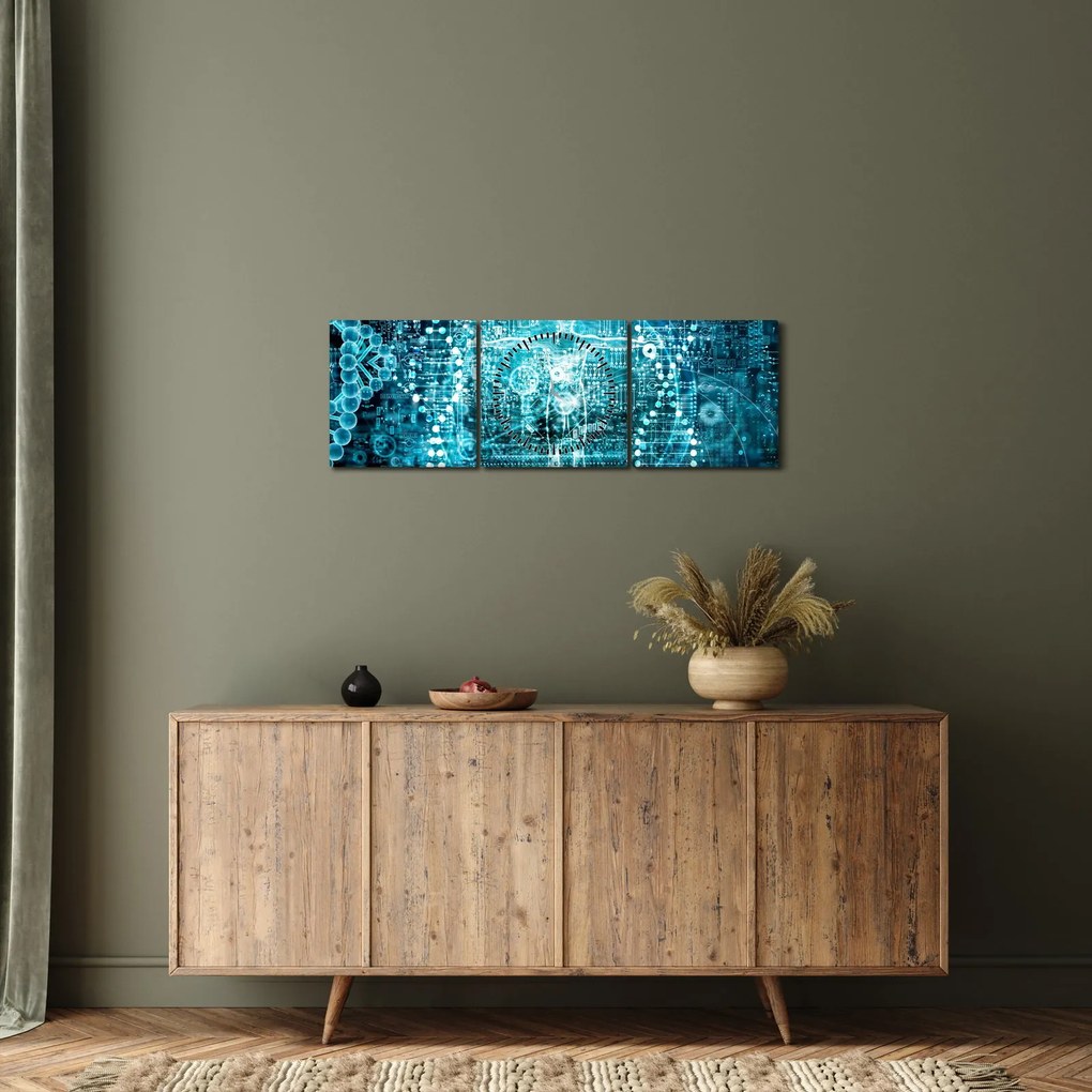 Obraz - Genetika (s hodinami) (90x30 cm)