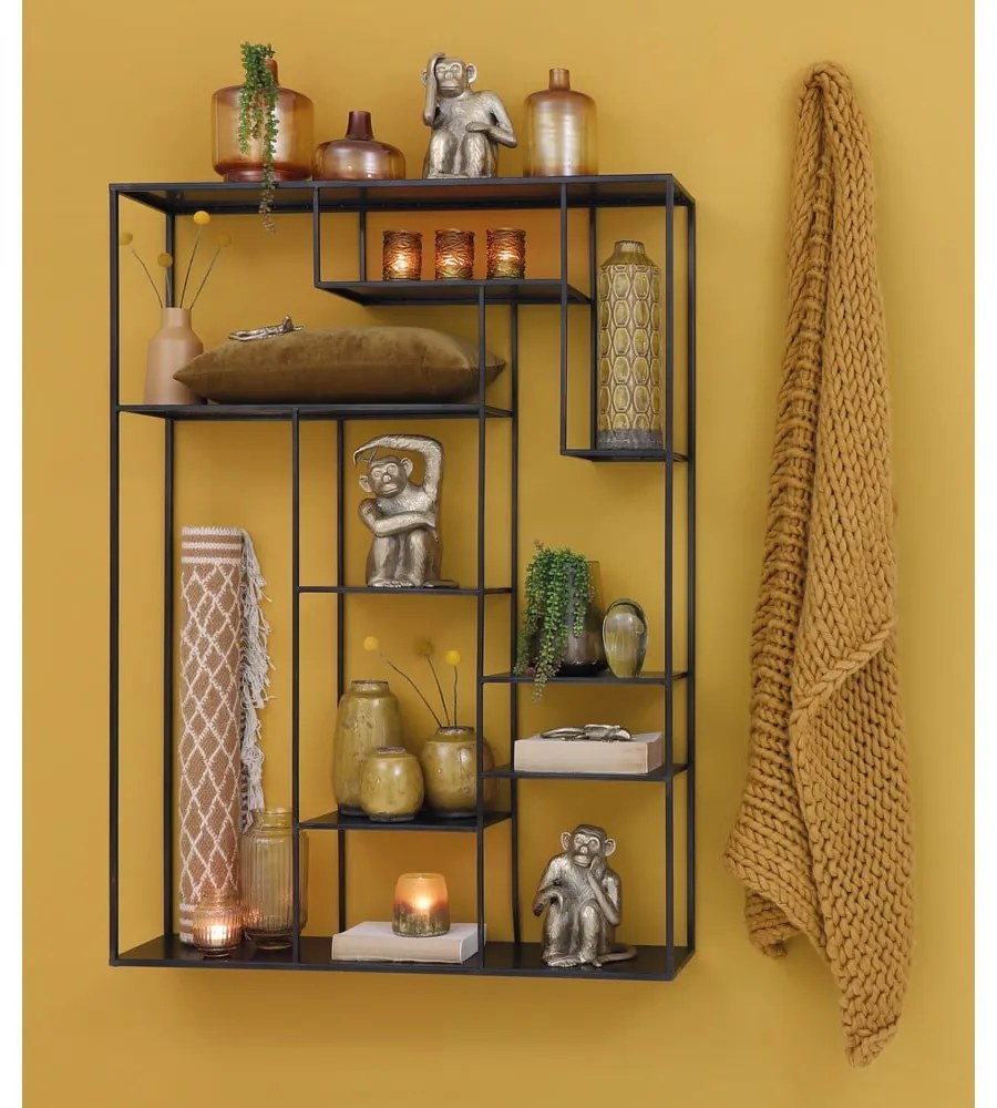 Čierna poschodová kovová polica Talara - Light & Living