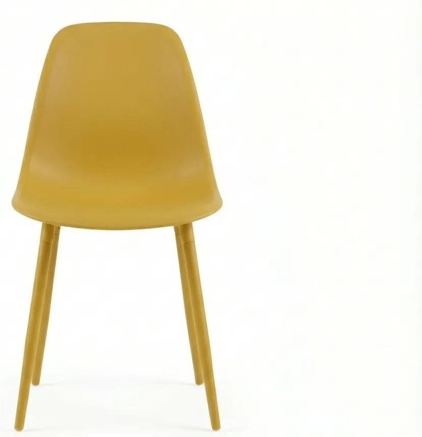 Jedálenská stolička OSAKA plastová, horčicová