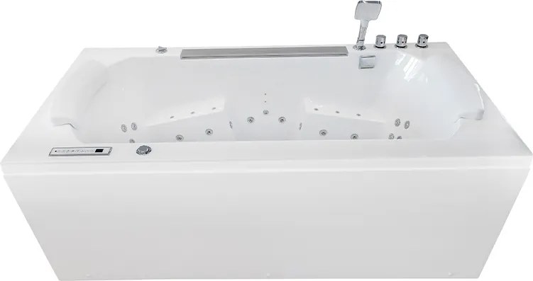 BPS-koupelny Hydromasážna vaňa HYD-MA941 180x90 BIELA s ohrevom vody