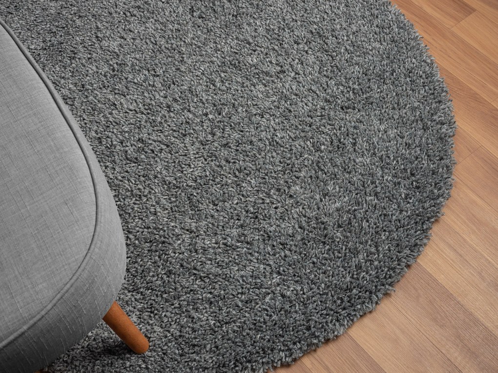 My Flair, Kusový koberec My Shaggy grau kruh, 100x100 (priemer) kruh, šedá, chodba / predsieň