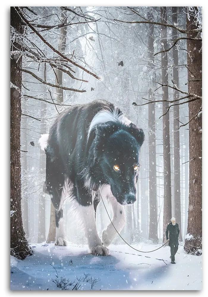 Gario Obraz na plátne Obrovský pes v zimnom lese - Alex Griffith Rozmery: 40 x 60 cm