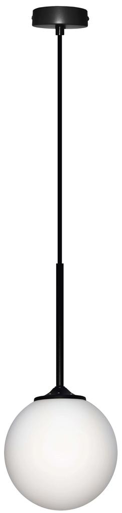 CLX Moderné závesné osvetlenie CASTEL GANDOLFO, 1xE27, 40W, 15cm, okrúhle, čierne