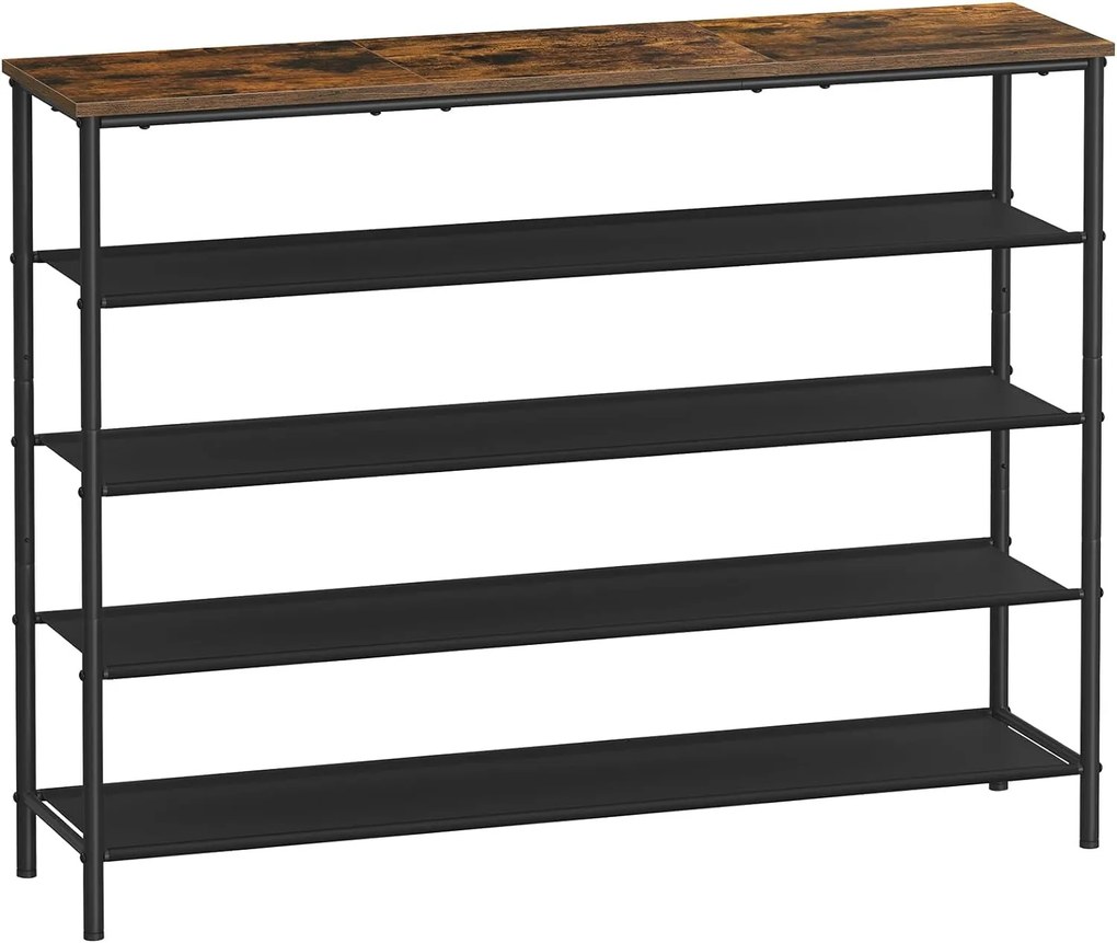 Botník Vasagle Kua 120 cm hnědý/černý