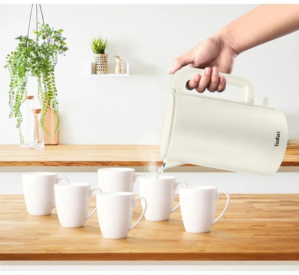 Krémová rýchlovarná kanvica 1,5 l Thermo Protect KO140AE0 – Tefal