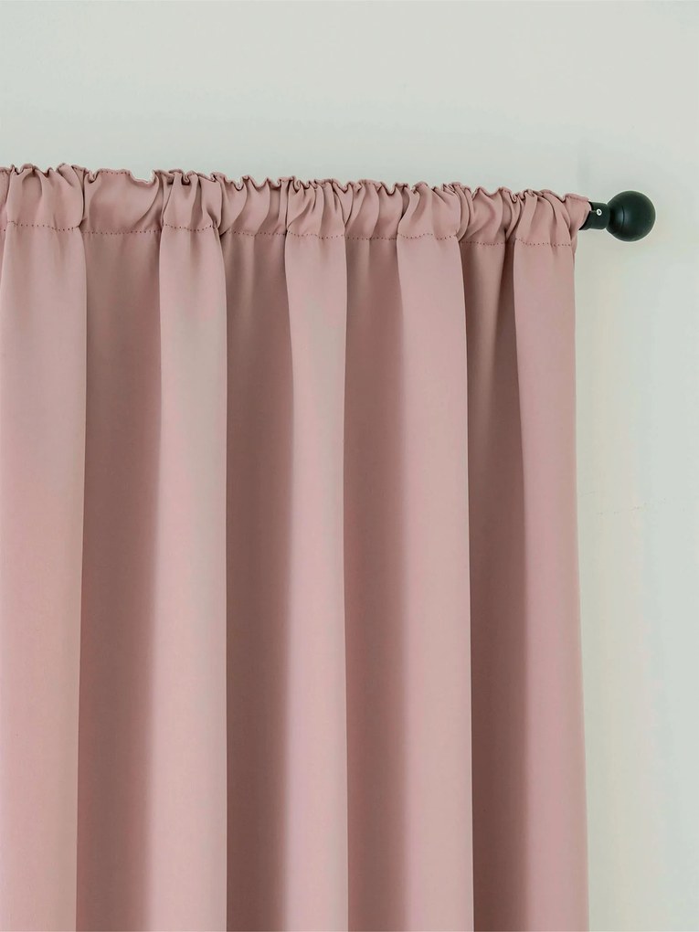 Blackout závesy Elias púdrové – 140 × 250 cm (2 ks) - riasiaca stuha