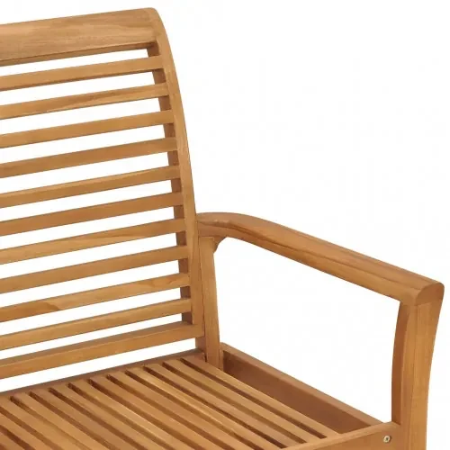 vidaXL Záhradná lavička a sivohnedá podložka 112 cm teakový masív-