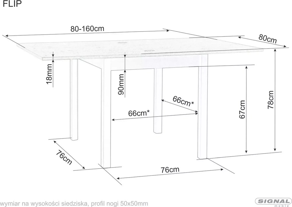 SI Otočný stôl 80