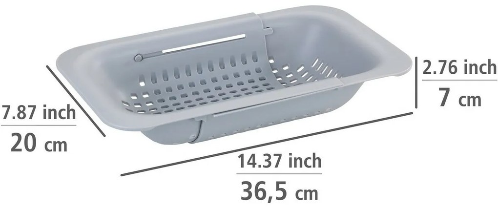 Wenko Teleskopické sito do drezu Sivo 36,5-50 cm, sivá