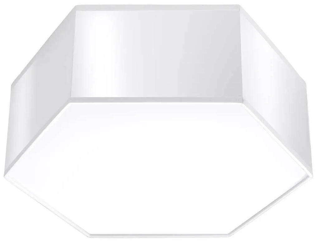 Stropné svietidlo Sunde, 1x biele plastové tienidlo, (biely plast)