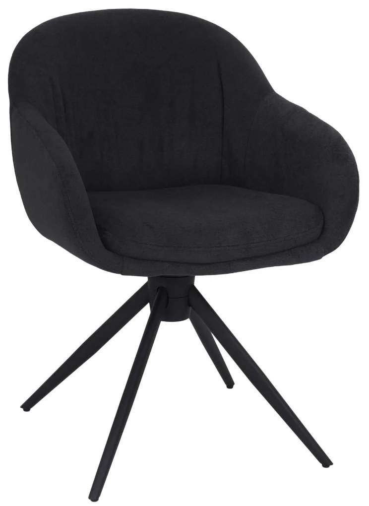 Otočná jedálenská stolička Greta, tmavosivá