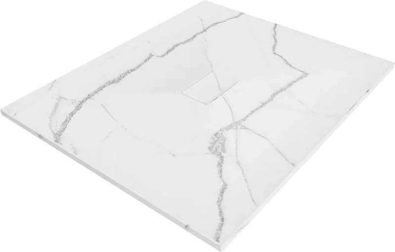 Mexen Hugo, obdĺžniková sprchová vanička, SMC, 120x100cm, imitácia kameňa – biela, 42151012