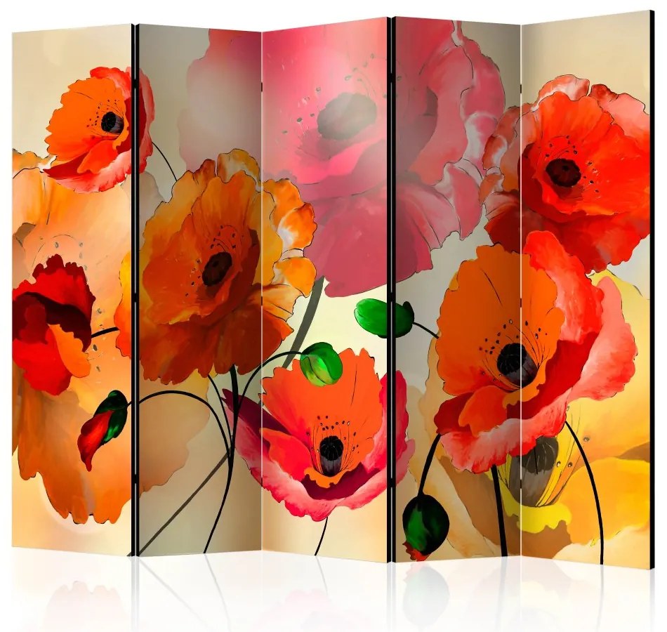 Artgeist Paraván - Velvet Poppies II [Room Dividers]