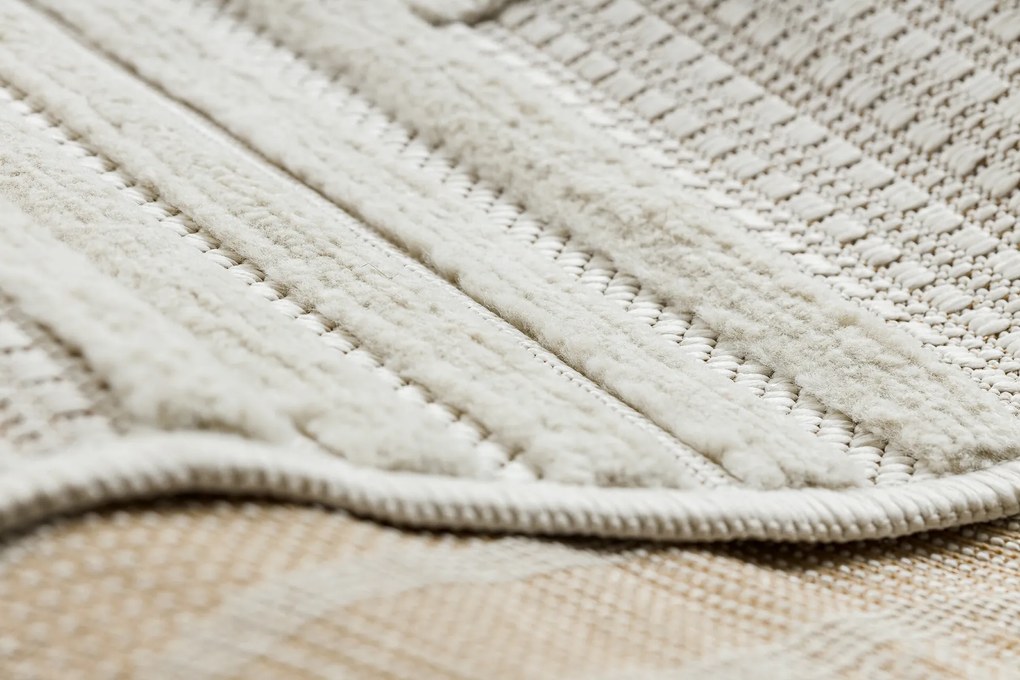 Koberec SANTO SIZAL 1001 Geometrický, biely