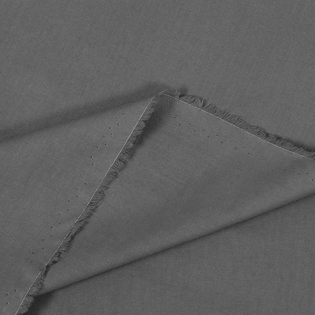 Goldea bavlnená jednofarebná látka - plátno suzy - tmavo sivá 160 cm