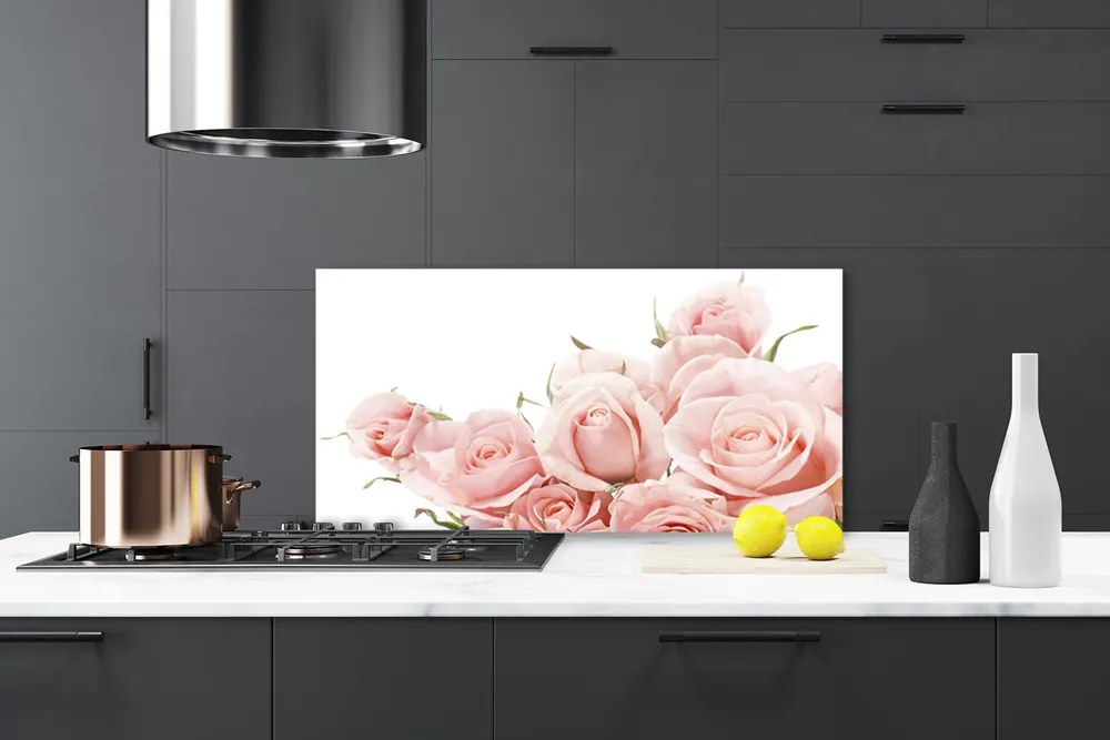 Nástenný panel  Ruže kvety rastlina 140x70 cm