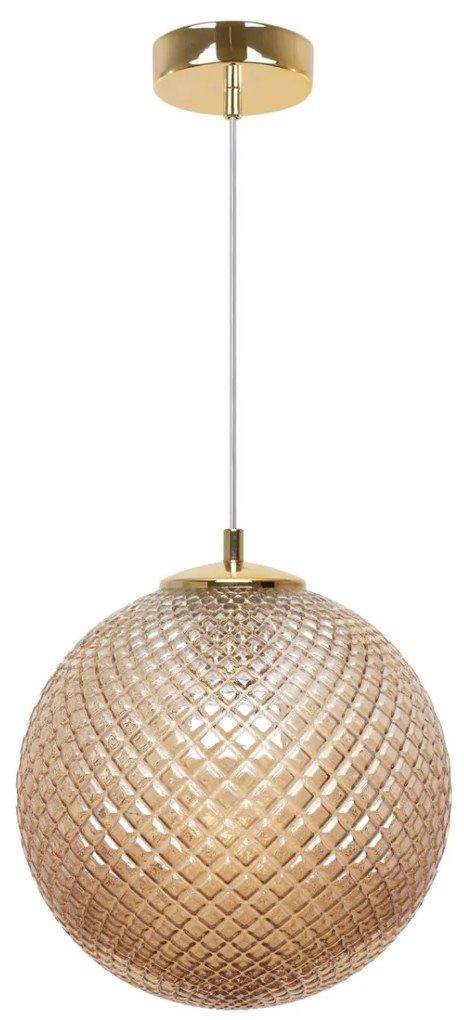 Závesne svietidlo Cannes, 1x medové sklenené tienidlo (fi 25 cm), G