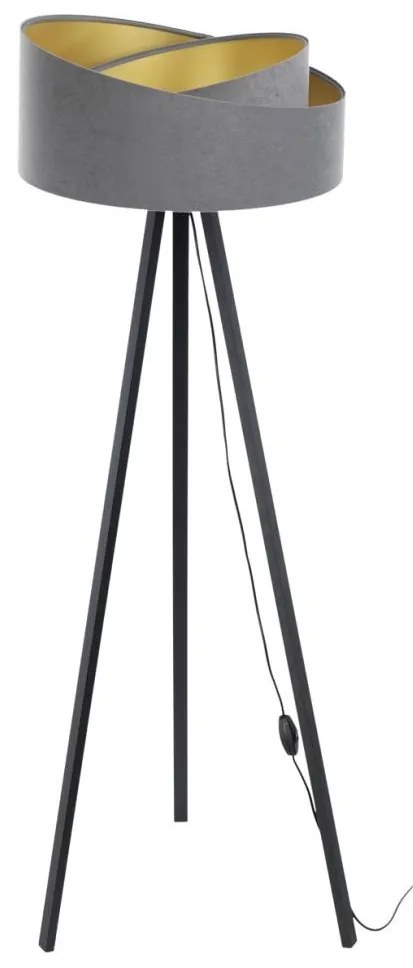 Stojacia lampa GALAXY 1xE27/60W/230V šedá/wenge