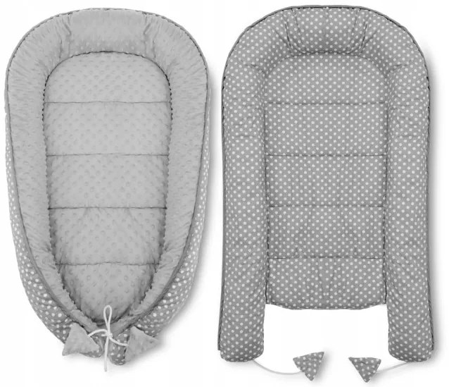 Detské hniezdo 5v1 GREY/WHITE DOTS