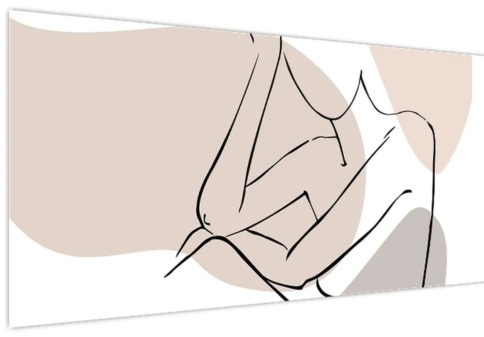 Obraz - Woman body line art N⁰1 (120x50 cm)