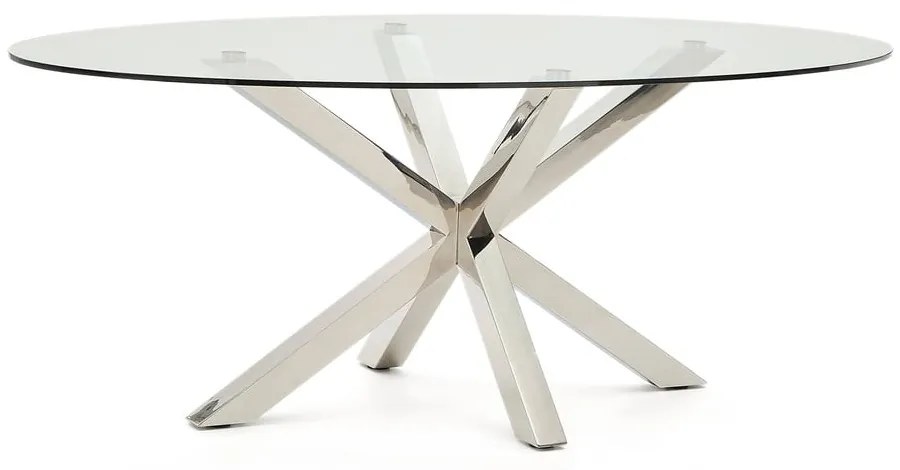 Jedálenský stôl so sklenenou doskou 100x200 cm Argo – Kave Home