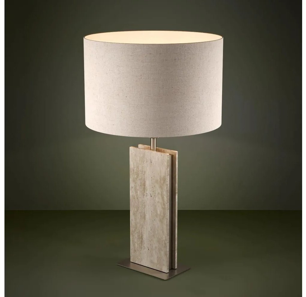 Eglo 390408 - Stolná lampa BELESAR 1xE27/40W/230V béžová