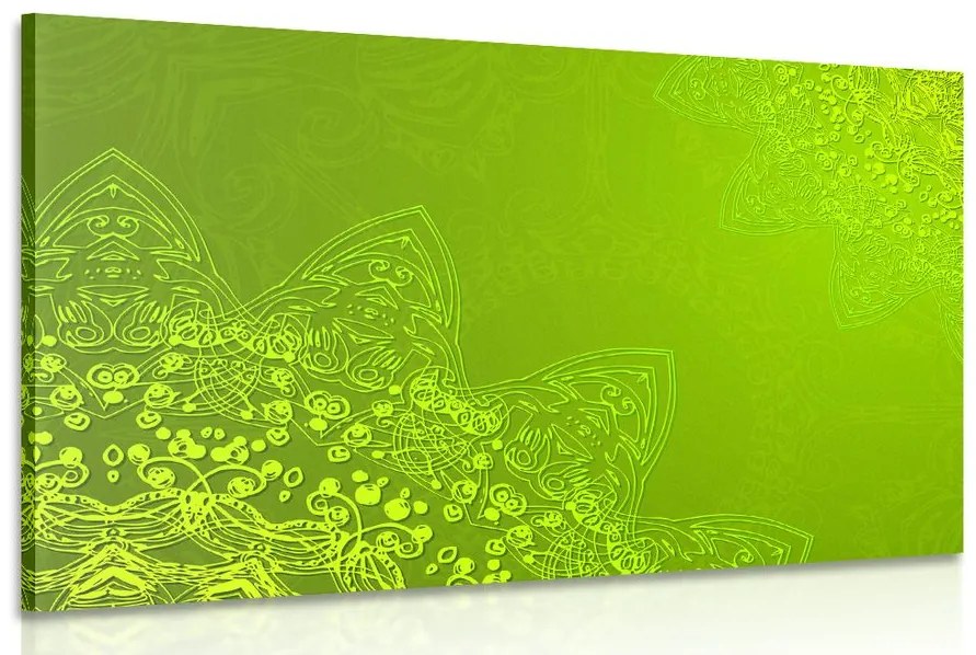 Obraz moderné prvky Mandaly v odtieňoch zelenej Varianta: 120x80