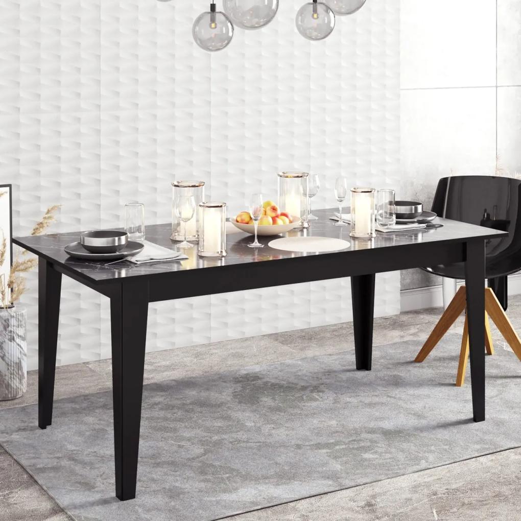 Jedálenský stôl POLKA 180 cm čierny