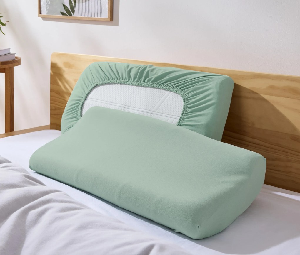 Džersejové poťahy na šijový vankúšik, 2 ks, zelené