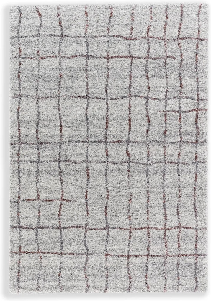 Astra - Golze koberce Kusový koberec Savona 193017 Grid Aubergine - 80x150 cm