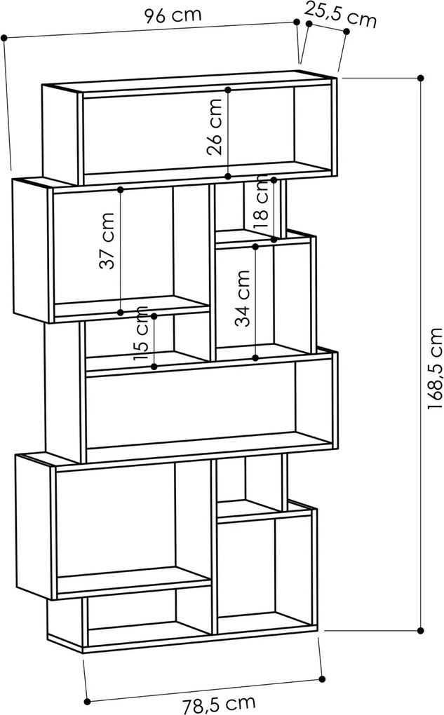 Knižnica Houseland KARMATO starobylá biela