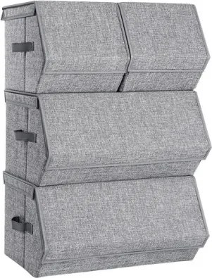 Set stohovateľných boxov RLB22GY (4 ks)