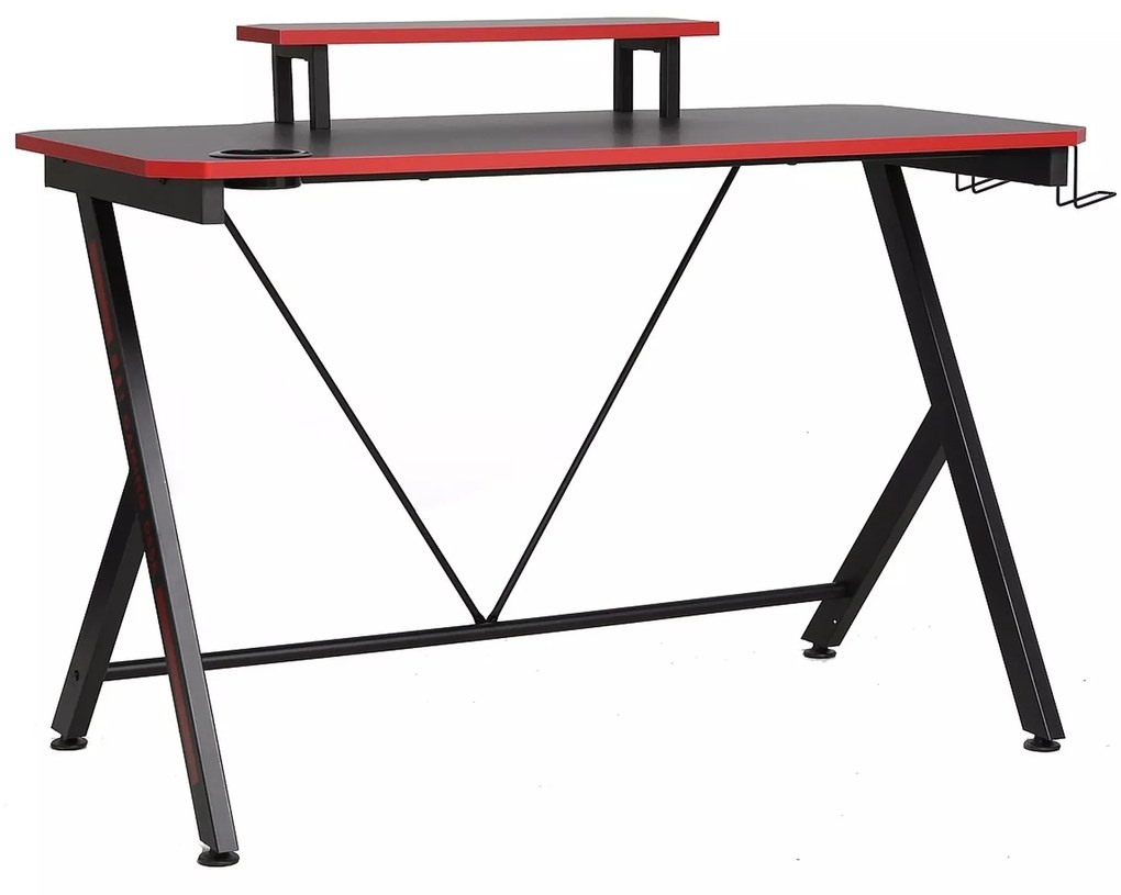Herný stôl GAME 120 cm čierny/červený