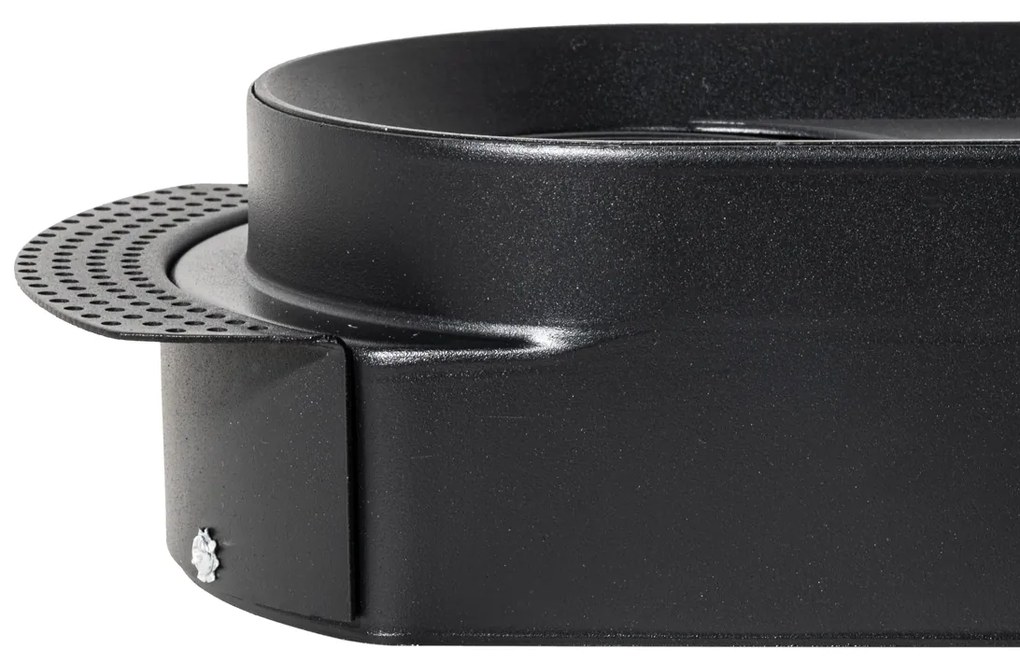 Okrúhle zapustené bodové svetlo čierne GU10 70 mm 2-svetlo - Hubs