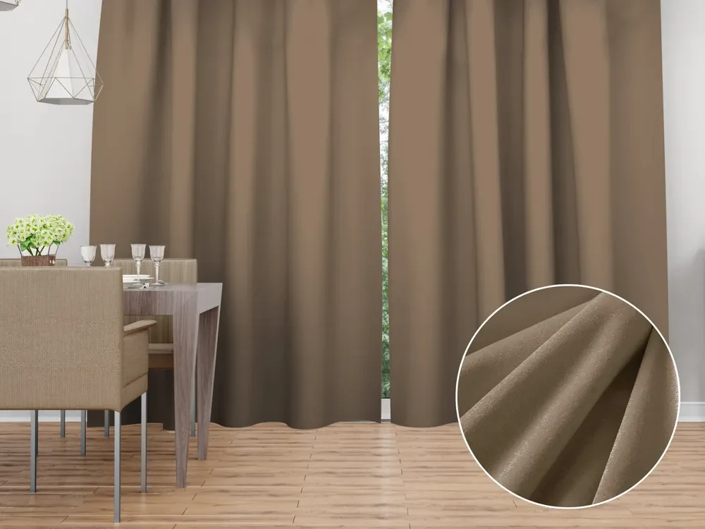 Biante Zamatový záves Velvet Prémium SVP-034 Kávovo hnedý - šírka 135 cm 135x190 cm