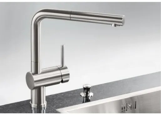 Blanco Linus - S drezová batéria s vyťahovacou sprškou chróm 512402