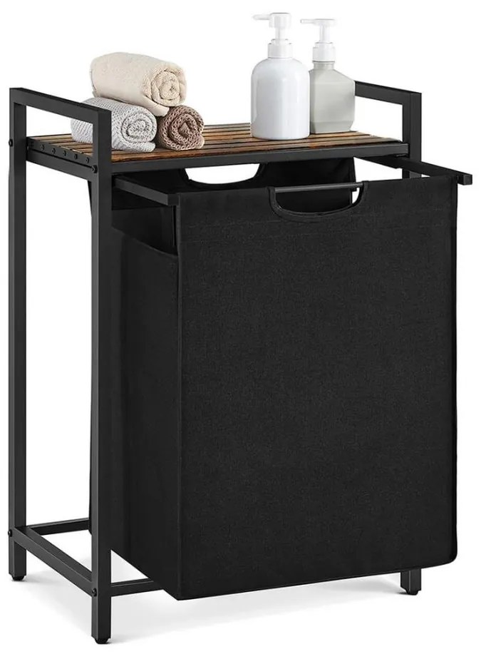 Kôš na bielizeň REX hnedá/čierna